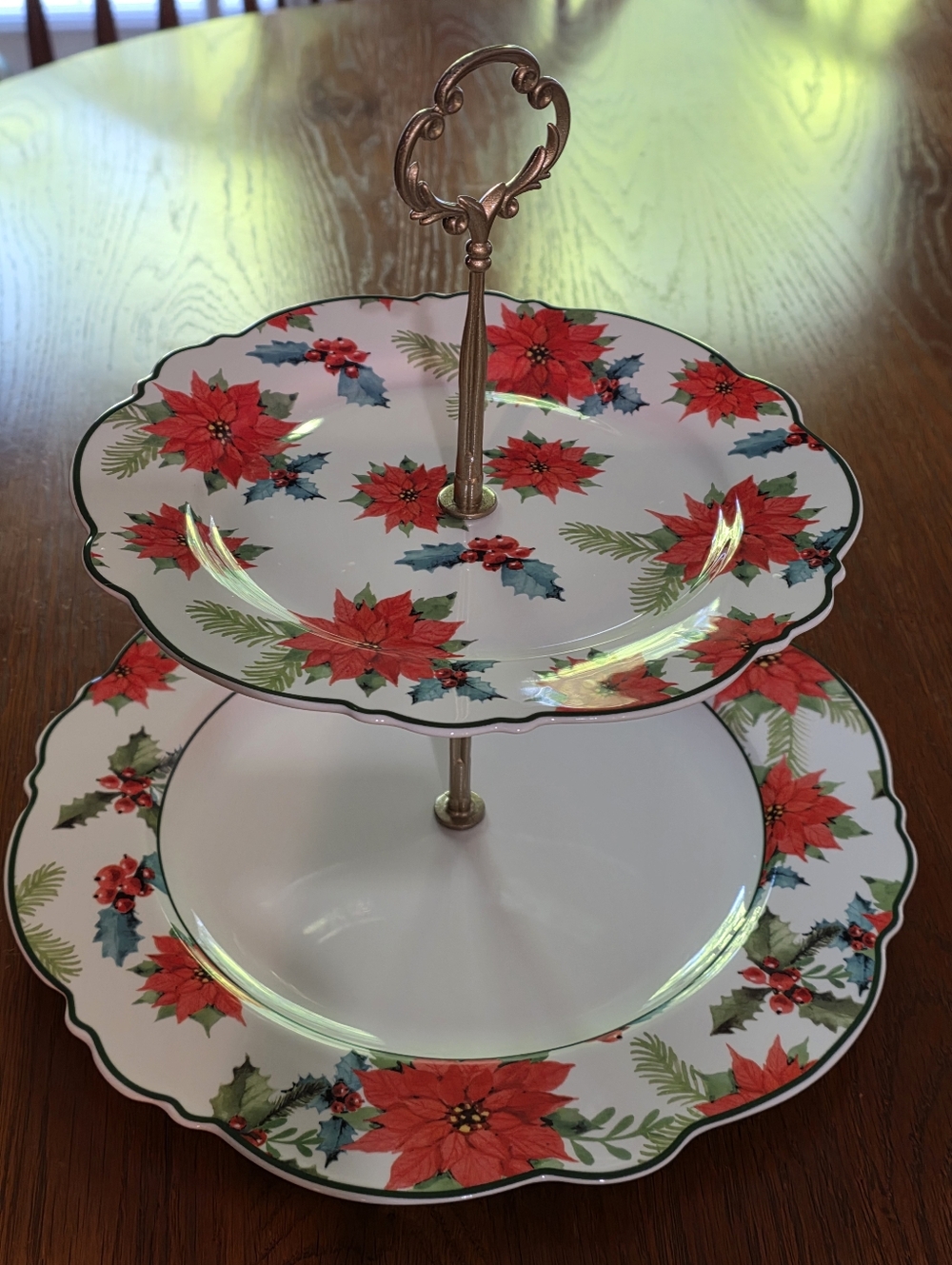 Eileen's Reserve Bone China 2-tiered Cake/Cookie Stand Server